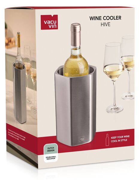 Chladiaca nádoba na víno HIVE Vacu Vin - nerez