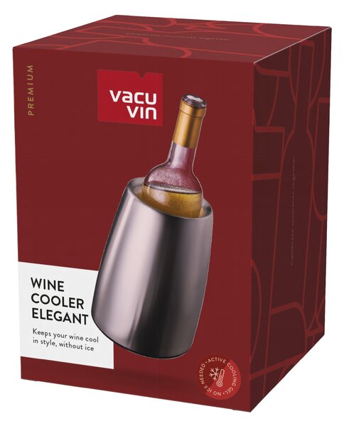 Chladiaca nádoba na víno s aktívnou vložkou ELEGANT Vacu Vin - nerez