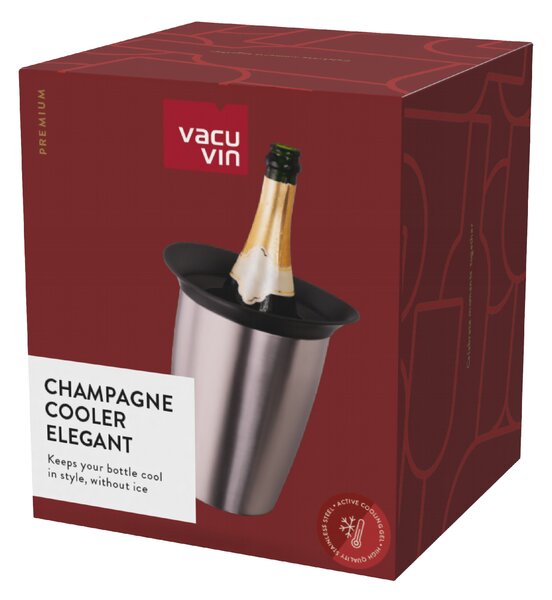 Chladiaca nádoba na sekt s aktívnou vložkou ELEGANT Vacu Vin - nerez