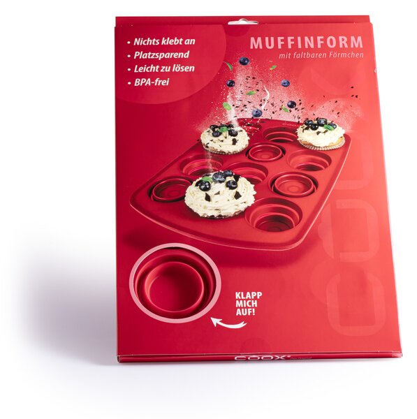 Forma coox na muffiny 12 ks Farba: Červená