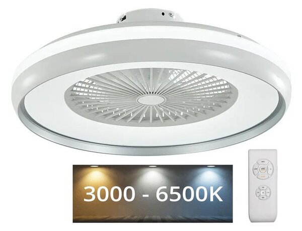 V-Tac LED Stropné svietidlo s ventilátorom LED/32W/230V 3000-6500K šedá + DO VT0418 + záruka 3 roky zadarmo