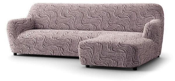 Bielastické poťahy BRILLANTE hnedé sedačka s otomanom vpravo (š. 170 - 300 cm)