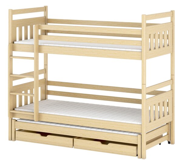 Detská posteľ s prístelkou 80x180 SERENA - borovica