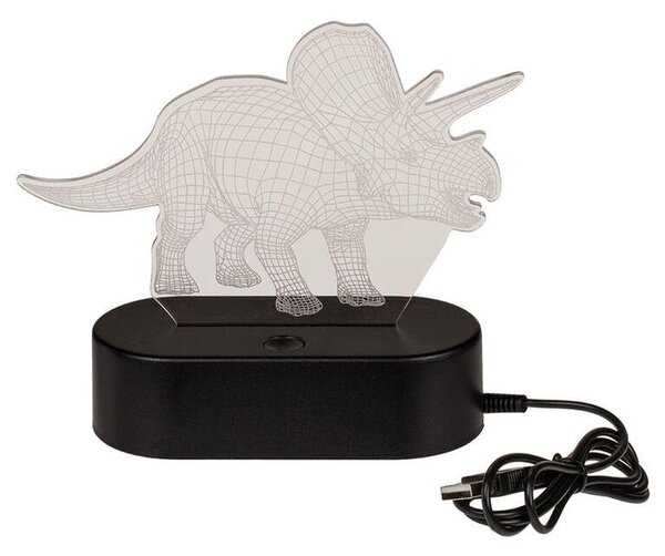 Detská lampička 3D TRICERATOPS