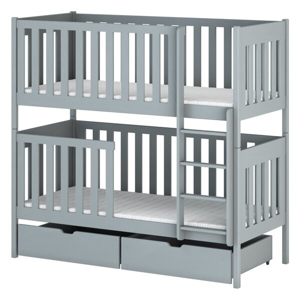 Detská posteľ so zásuvkami KARIN - 80x200, šedá
