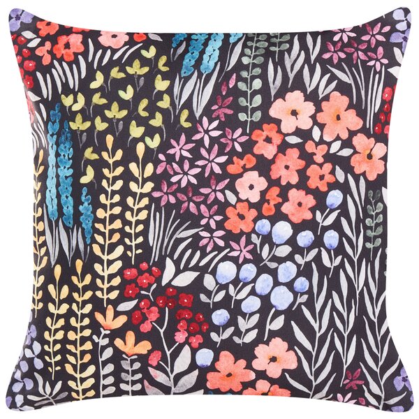 Sada 2 vonkajších vankúšov viacfarebná polyester 45 x 45 cm štvorcová kvetinový vzor dekoračný vankúš záhrada terasa