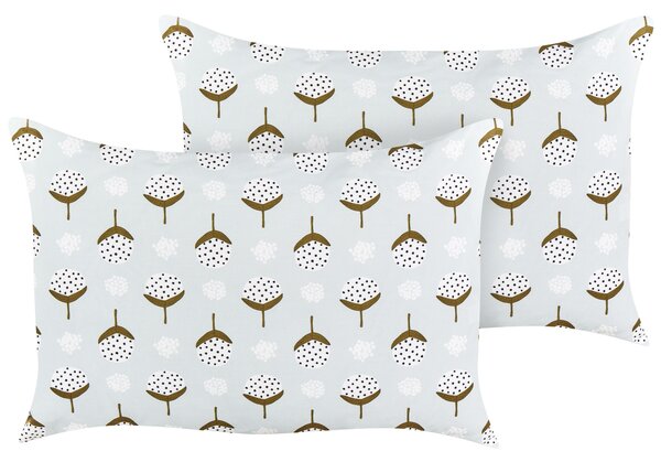 Sada 2 vonkajších vankúšov svetlozelená polyester 40 x 60 cm obdĺžniková geometrická potlač záhrada terasa