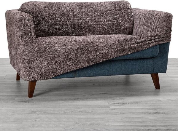 Bielastické poťahy MARMO hnedé dvojkreslo (š. 120 - 160 cm)