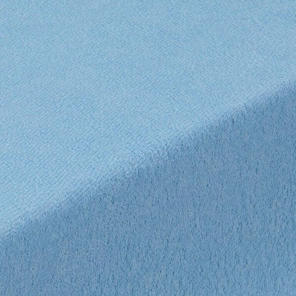 Napínacia plachta na posteľ froté EXCLUSIVE nebesky modrá 90 x 200 cm