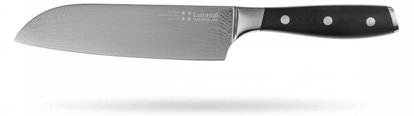 Lunasol - Nôž santoku z damaškovej ocele 18 cm - Platinum (128781)