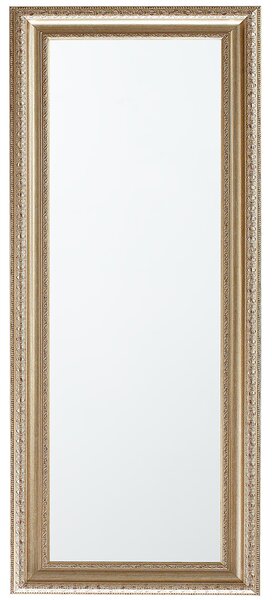 Stojace zrkadlo Zlato Striebro 51 x 141 cm Obdĺžnikový rám Podlahová dekorácia Obývacia izba Spálňa