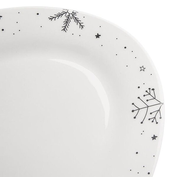 Porcelánový servírovací tanier oválny VLOČKA