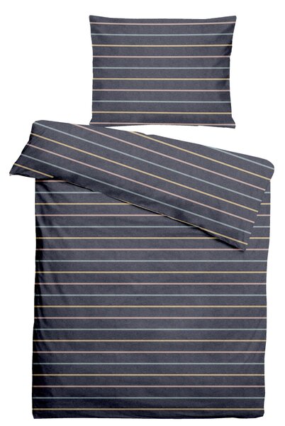 POSTEĽNÁ BIELIZEŇ, flanel, tmavomodrá, 140/200 cm - Obliečky & plachty