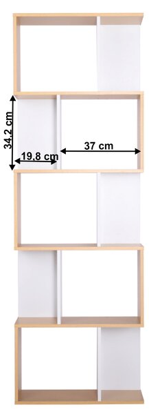 KONDELA Regál, borovica/biela, ERDEM NEW TYP 3