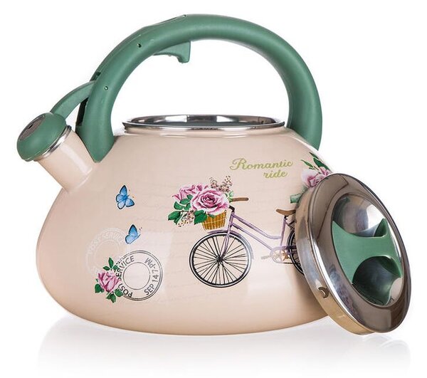 Smaltovaná pískacia kanvica ROMANTIC RIDE 3 l