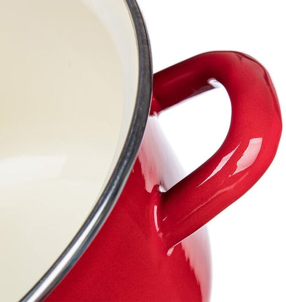 Smaltovaný hrniec s pokrievkou Red MILTON 2 l