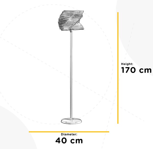 STOJACIA LAMPA, 40/170 cm - Online Only bytové doplnky, Online Only
