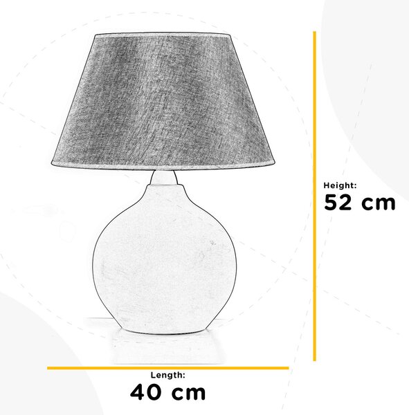STOLNÁ LAMPA, E27, 40/52 cm - Online Only bytové doplnky, Online Only