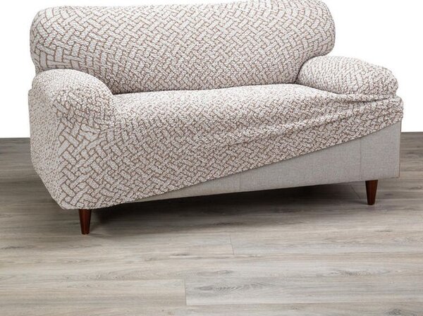 Bielastické poťahy VENEZIA béžová trojkreslo (š. 170 - 220 cm)