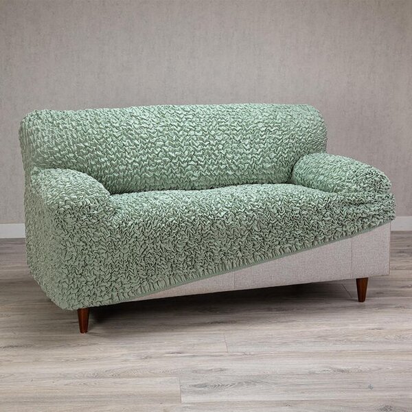 Bielastické poťahy FUCO biobavlna mätové dvojkreslo (š. 120 - 160 cm)