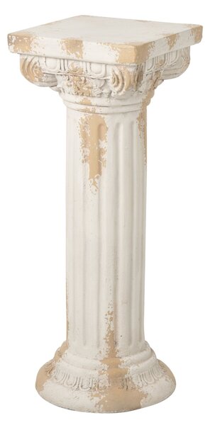 Béžový antik dekoračný stĺp pod kvetmi Antiqou - 35*35*92 cm - J-Line by Jolipa
