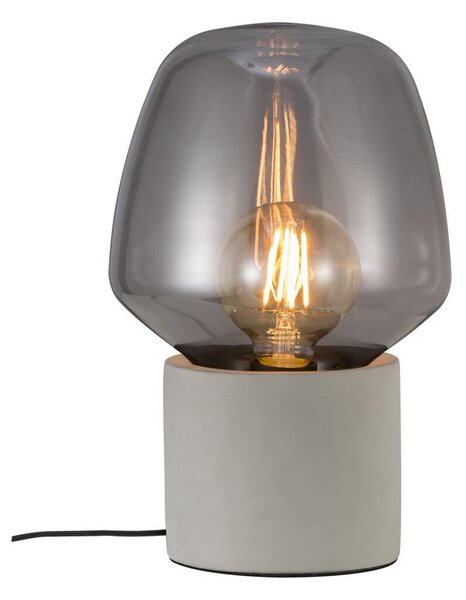 Stolná lampa CHRISTINA Light Grey/Glass Smoked 1/E27