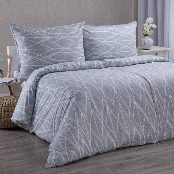 Krepové posteľné obliečky GRAY STRIPES