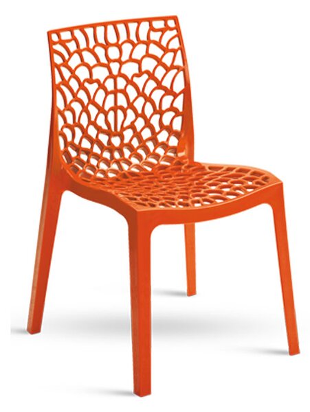 Stima Plastová stolička GRUVYER Odtieň: Arancio - Oranžová