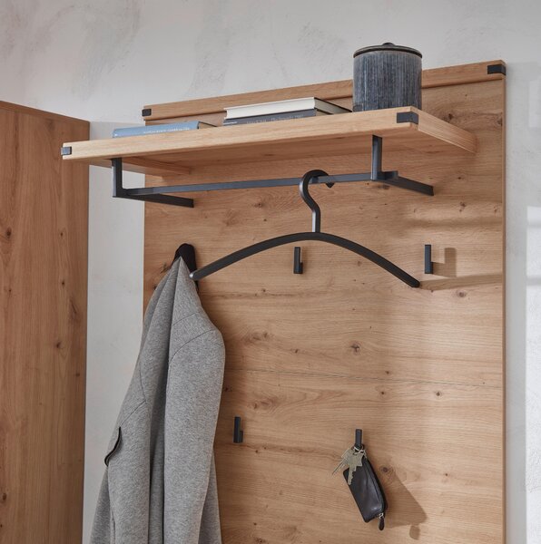 VEŠIAKOVÝ PANEL, dub artisan, Linea Natura - Vešiakové steny