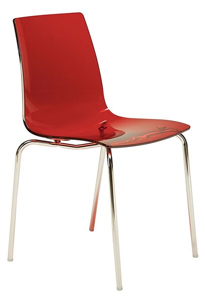 Stima stolička LOLLIPOP Odtieň: Rosso transparentní