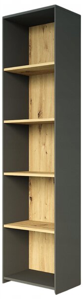 NovýNábytok.sk Regál Bentok (antracit + artisan). Akcia -16%. Vlastná spoľahlivá doprava až k Vám domov. 1151209