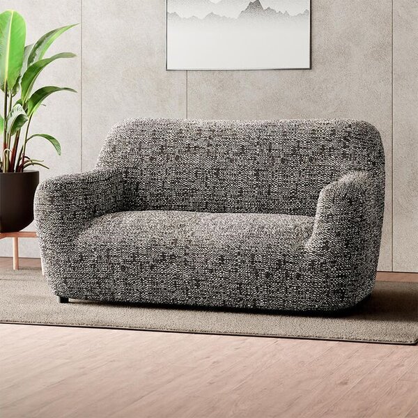 Bielastické poťahy GLORIA hnedá dvojkreslo (š. 120 - 160 cm)