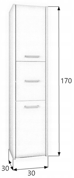 NovýNábytok.sk Kúpeľňová skrinka Lenaxa (biela). Akcia -10%. Vlastná spoľahlivá doprava až k Vám domov. 1151261