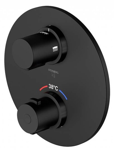 STEINBERG - Podomietková termostatická batéria 2-cestná, bez telesa, čierna mat 100 4133 1 S