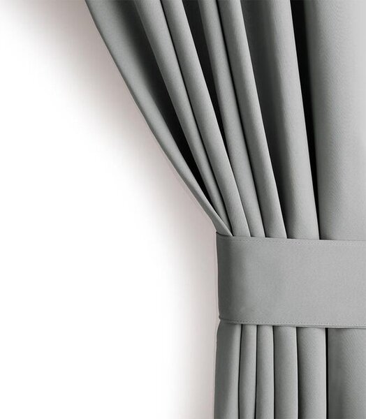 Zatemňovací záves blackout RESTILO strieborný 140 x 245 cm sada 2 ks