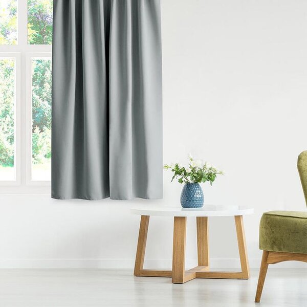 Zatemňovací záves blackout RESTILO strieborný 140 x 245 cm sada 2 ks