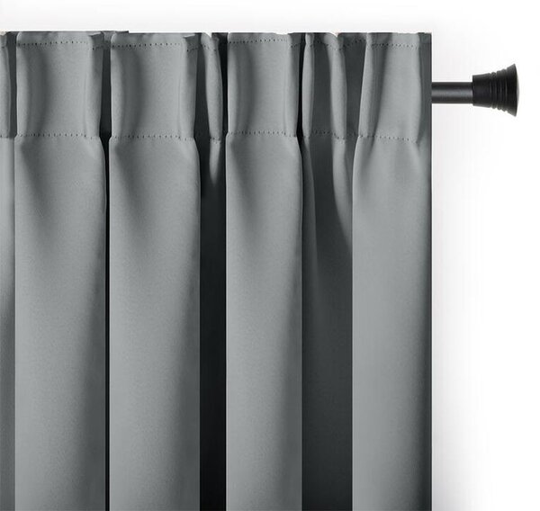 Zatemňovací záves blackout RESTILO strieborný 140 x 245 cm sada 2 ks