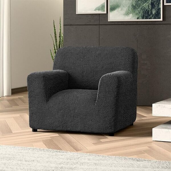 Bielastické poťahy COSTINA antracit kreslo (š. 60 - 110 cm)