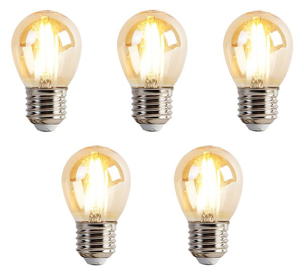Sada 5 stmievateľných LED žiaroviek E27 P45 Goldline 3,5 W 330 lm 2100 K