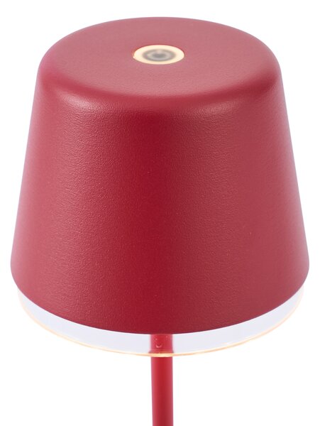 Stolná lampa červená vrátane LED IP65 Nabíjateľná s nabíjacou stanicou - Treble