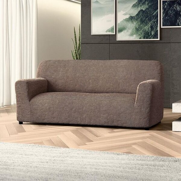 Bielastické poťahy COSTINA oriešková trojkreslo (š. 170 - 220 cm)