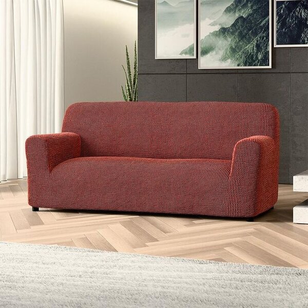 Bielastické poťahy COSTINA medená trojkreslo (š. 170 - 220 cm)