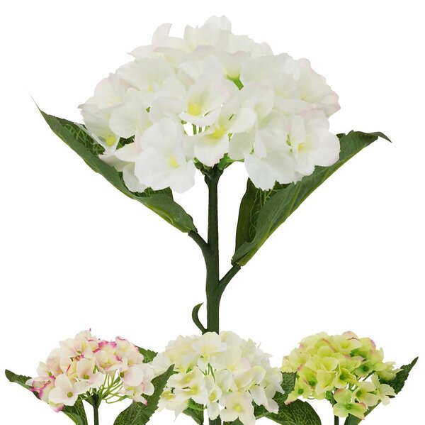Hortenzia umelý kvet /biel,smot,bledoruž./ 32cm 24flk01-0151