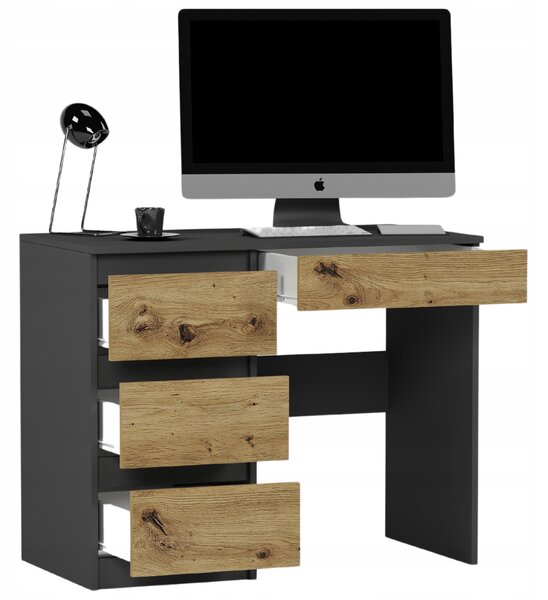 NovýNábytok.sk PC stolík Noxar (antracit + artisan) (L). Akcia -10%. Vlastná spoľahlivá doprava až k Vám domov. 1151349