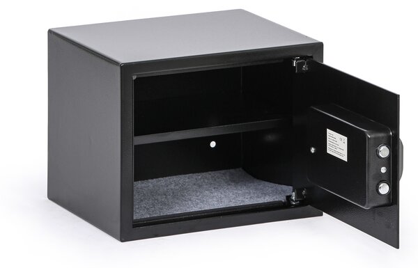 Nábytkový sejf s elektronickým zámkom a LCD displejom, 300 x 380 x 300 mm
