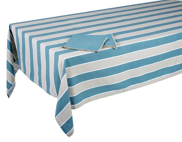 PAMUKKALE Blue stripes obrus 140x180 cm