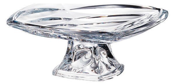 Bohemia Crystal tanier na nôžke Facet 320mm
