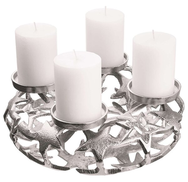 ADVENT Adventný veniec hviezda 30 cm - strieborná
