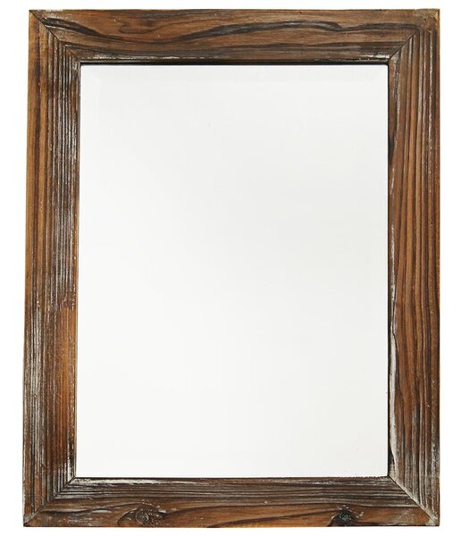 Zrkadlo- drevený rám vintage hnedé 40x50x2cm