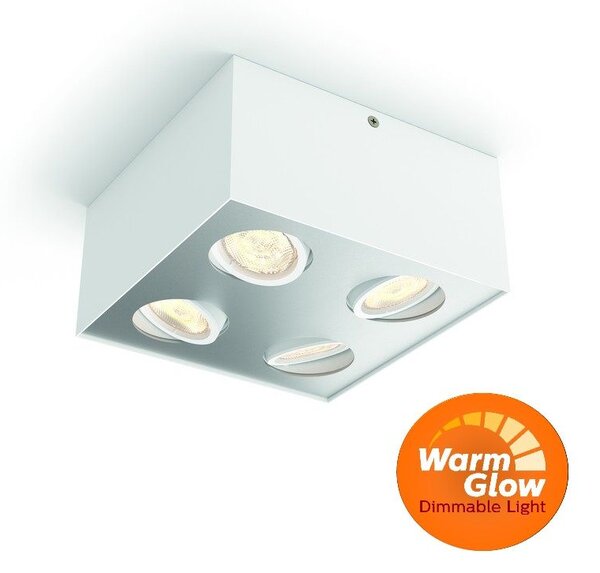 Philips 50494/31/P0 Box LED biele povrchové bodové svietidlo WGD 4x4,5W=2000lm 2200-2700K